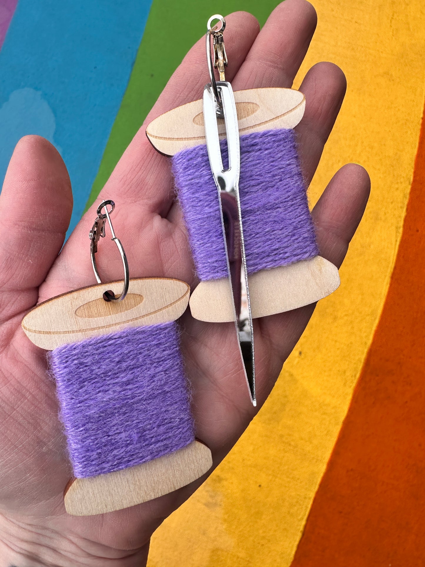 Thread Spool Earrings