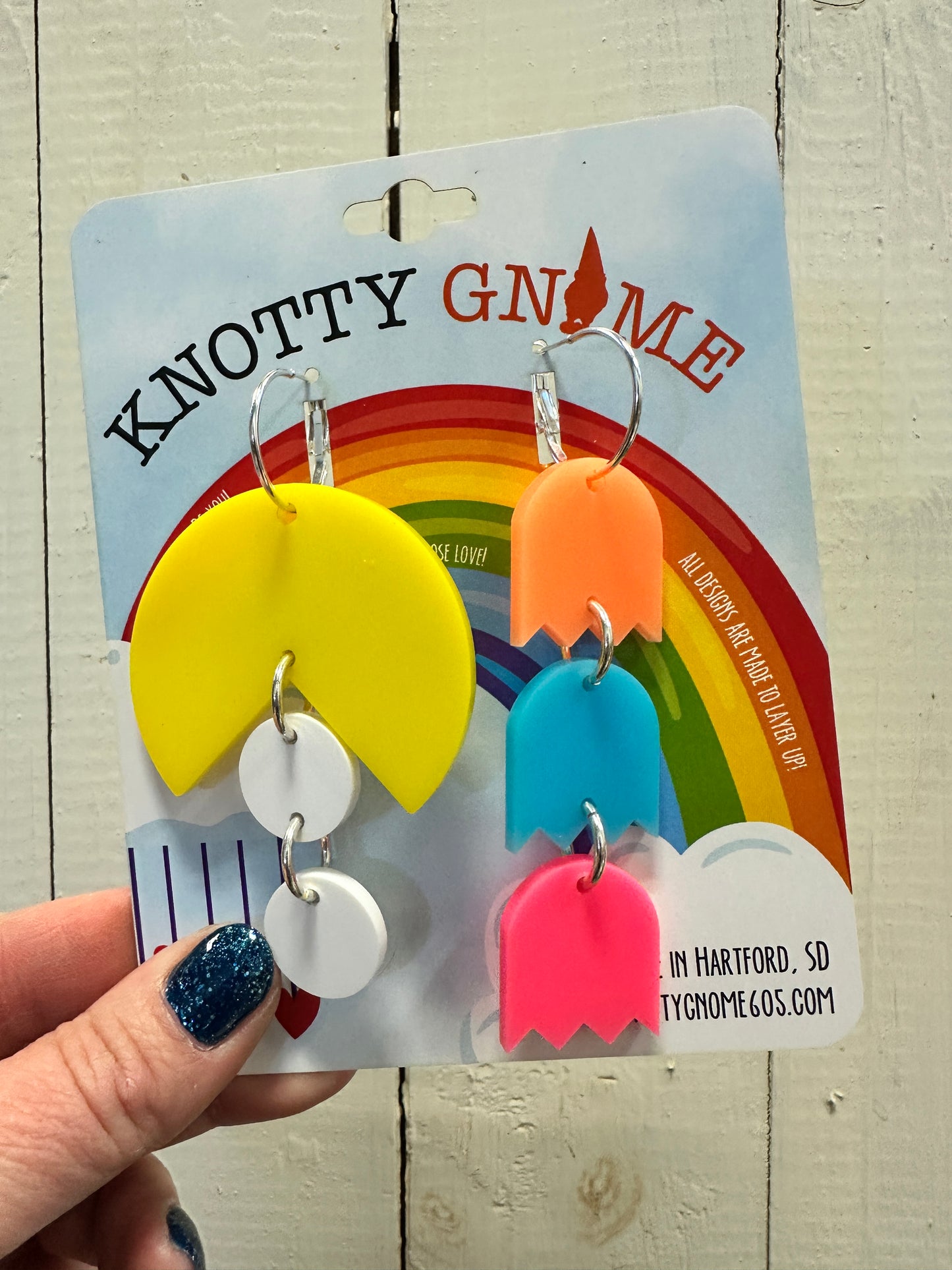 Mrs Pac-Man Earrings
