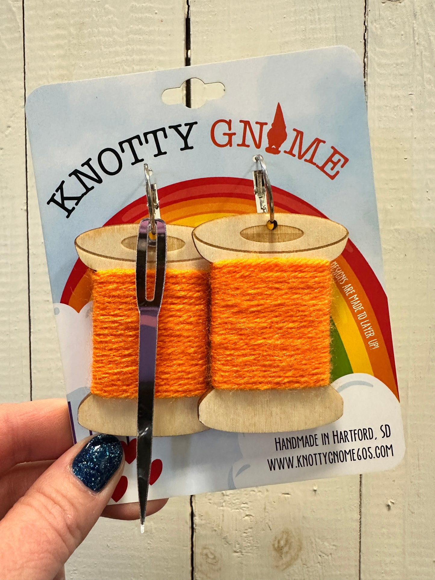 Thread Spool Earrings