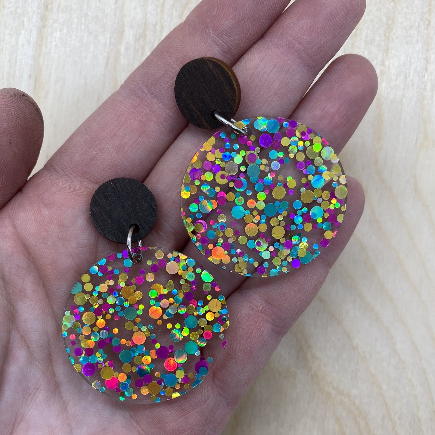 Glitter! Round Earrings