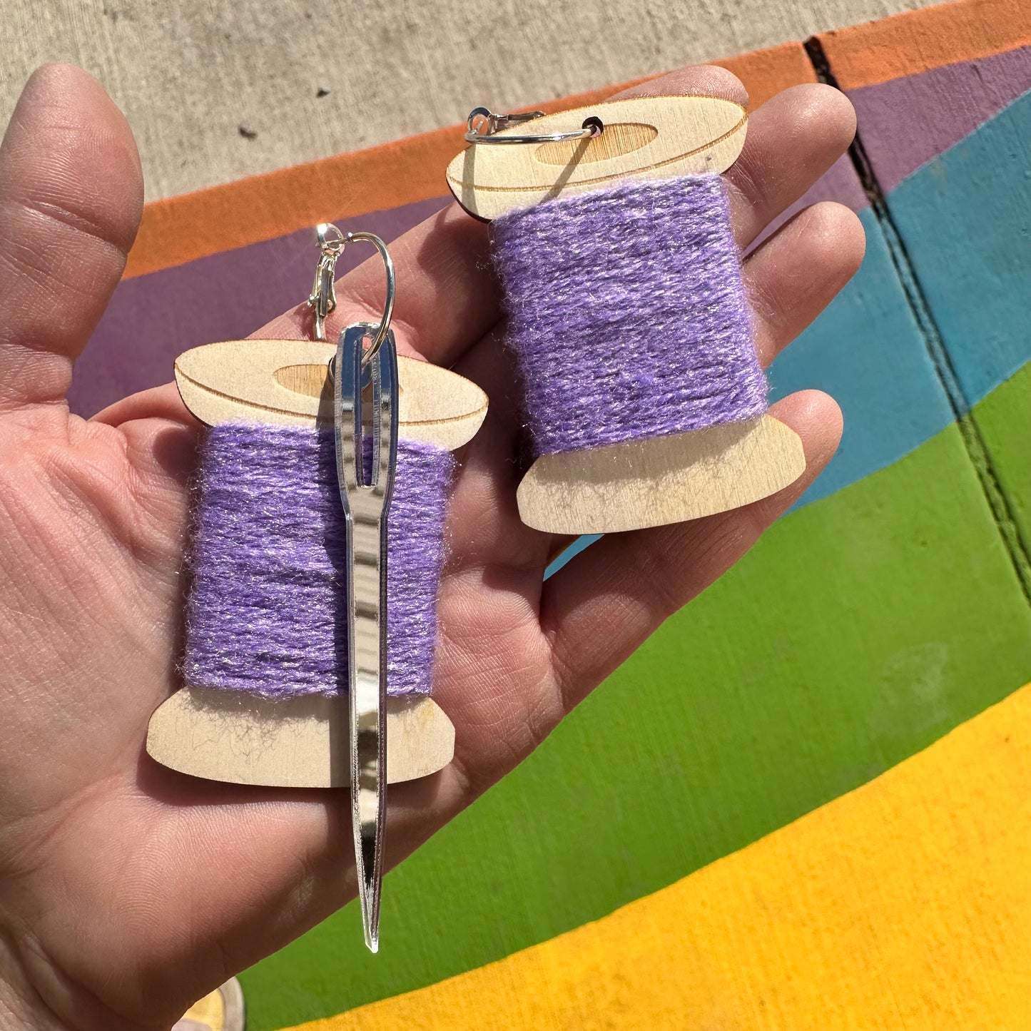 Thread Spool Earrings