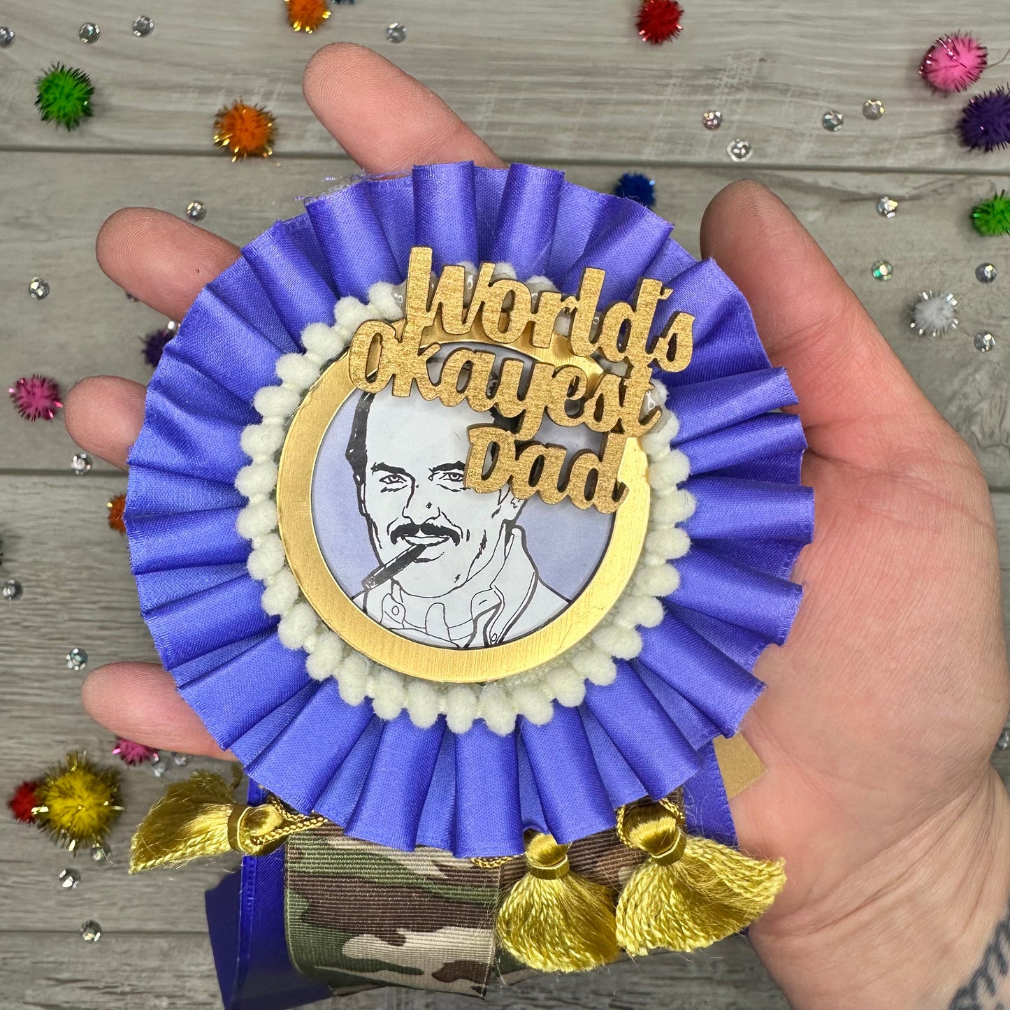 Okayest Dad Ribbon (Blue)