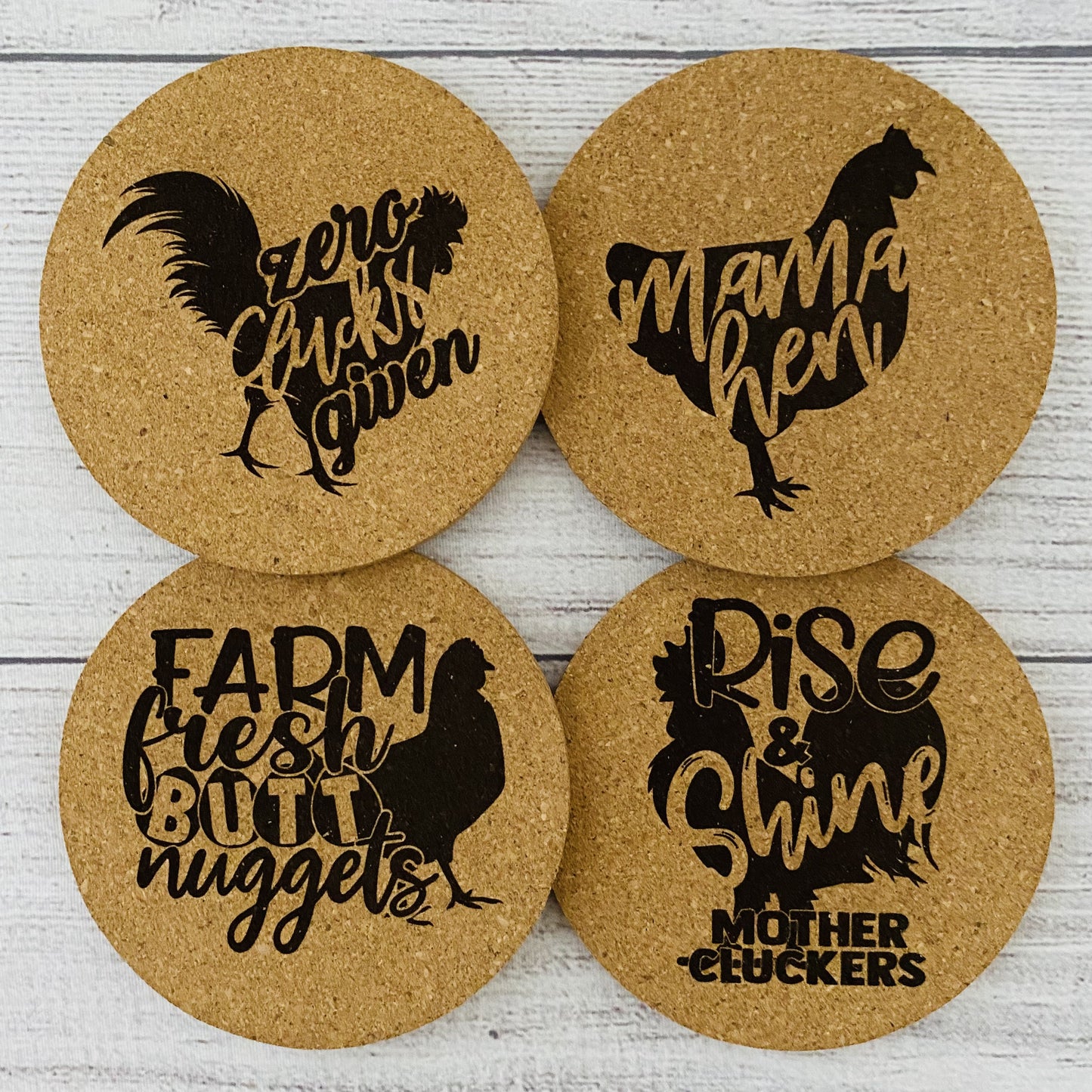 Chicken Cork Coasters