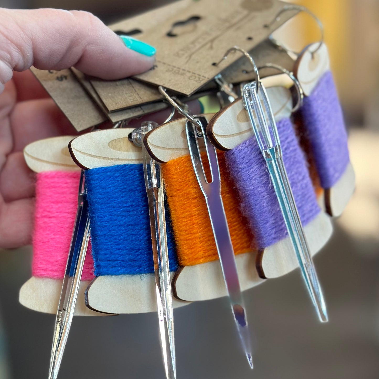 Thread Spool Earrings