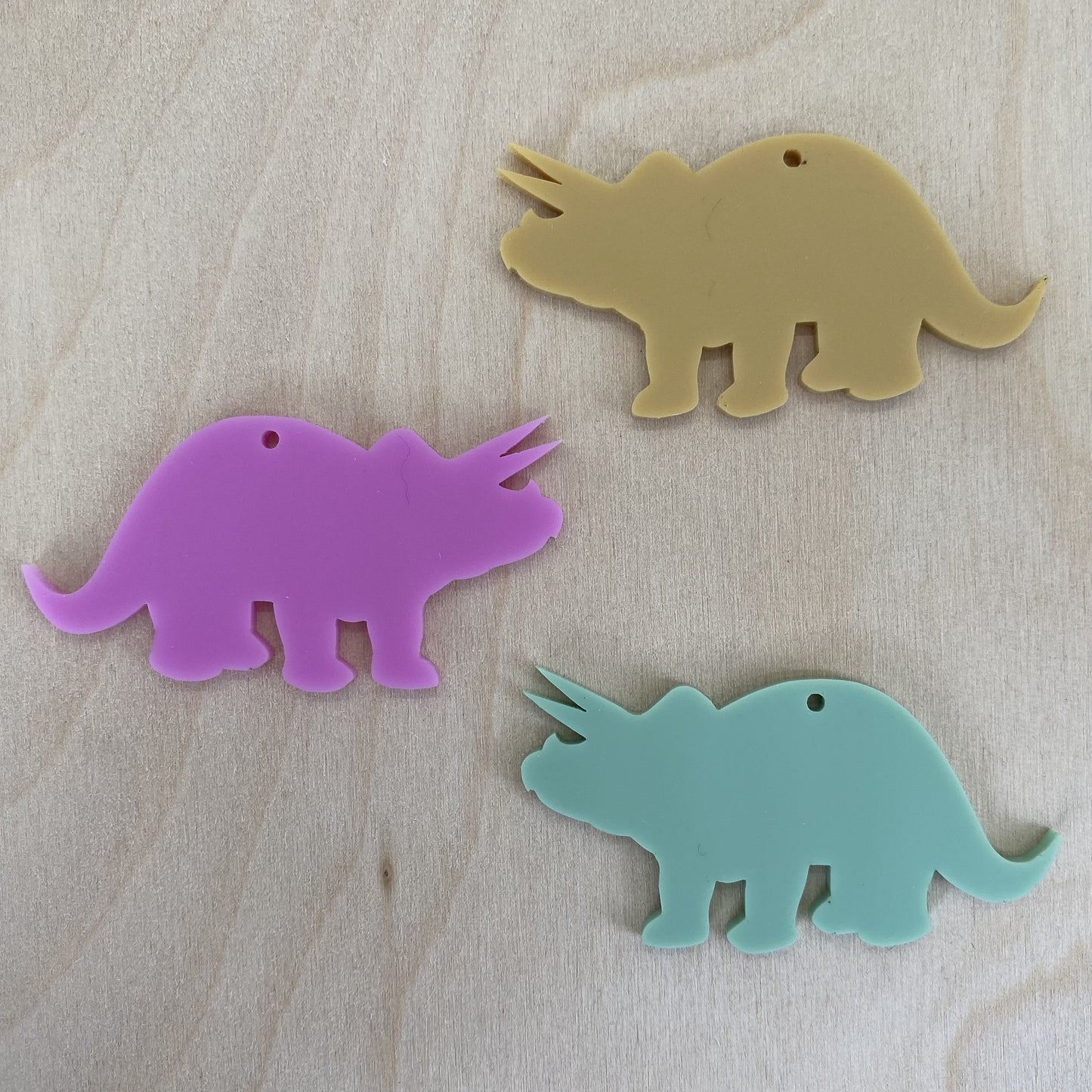 Triceratops Dinosaur Earrings