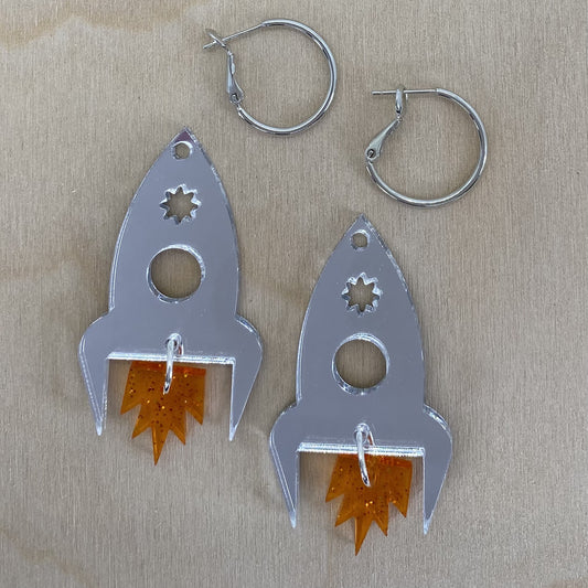 Rocket Ship Earrings