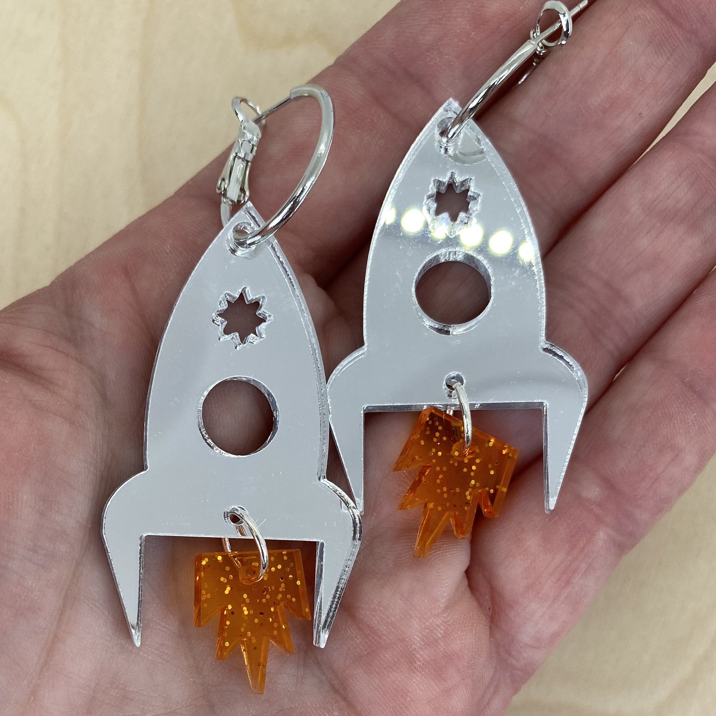 Rocket Ship Earrings