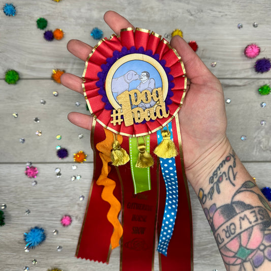 #1 Dog Dad Ribbon