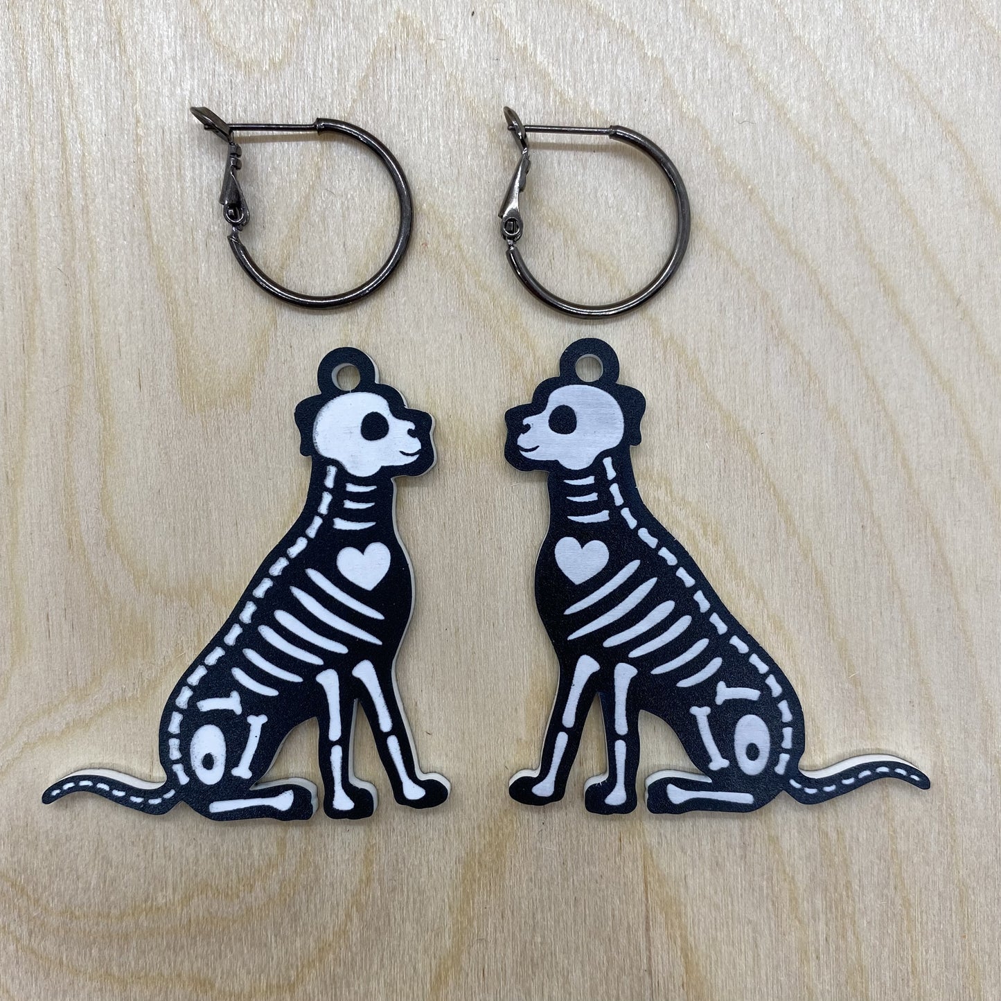 Skeleton "Big" Dog Earrings