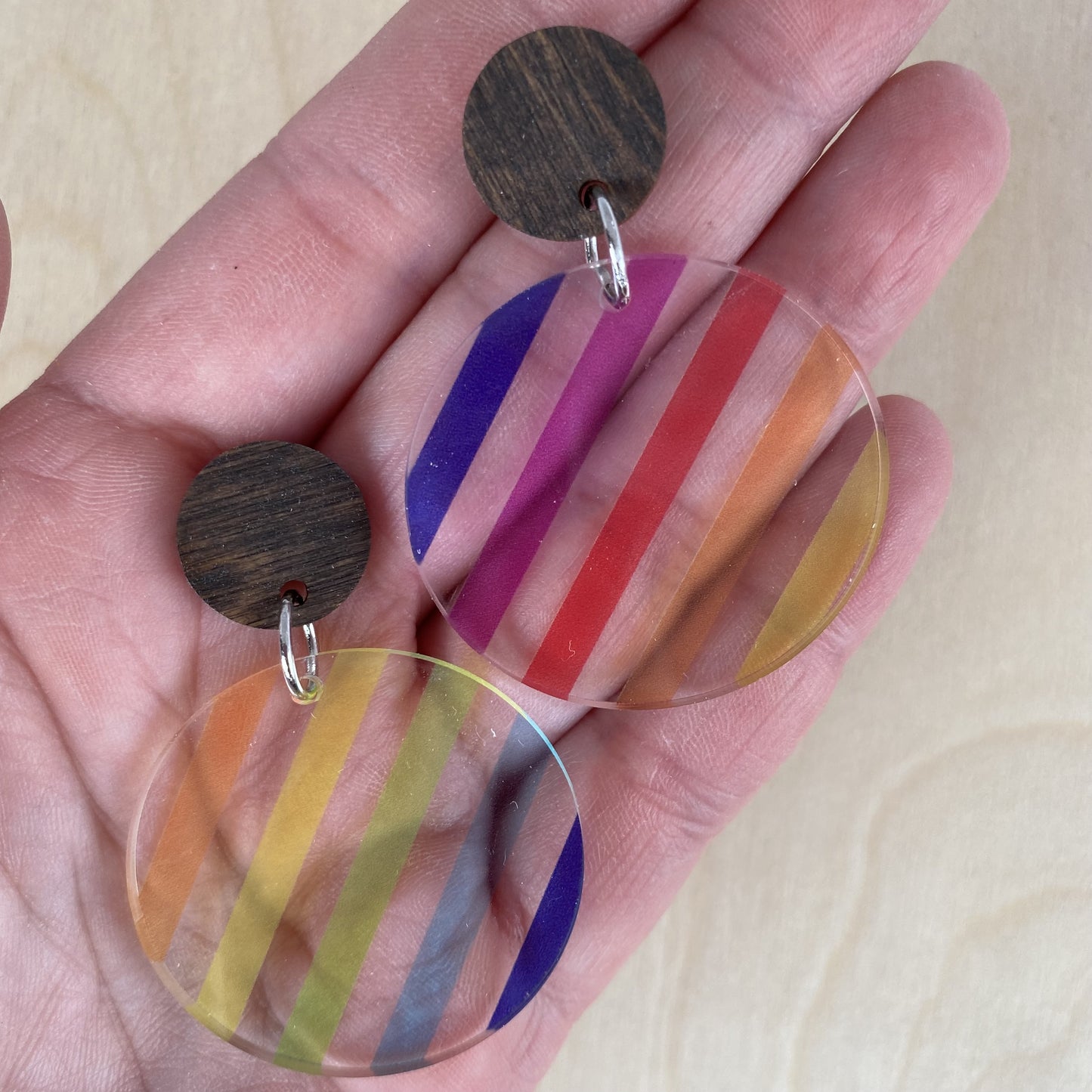 Rainbow Round Earrings