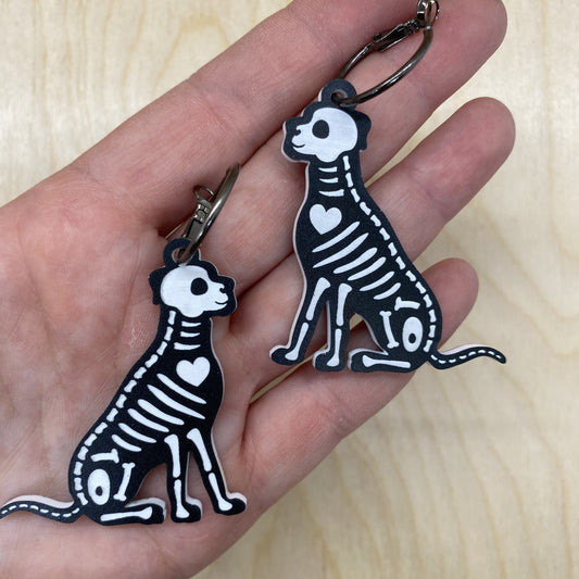 Skeleton "Big" Dog Earrings
