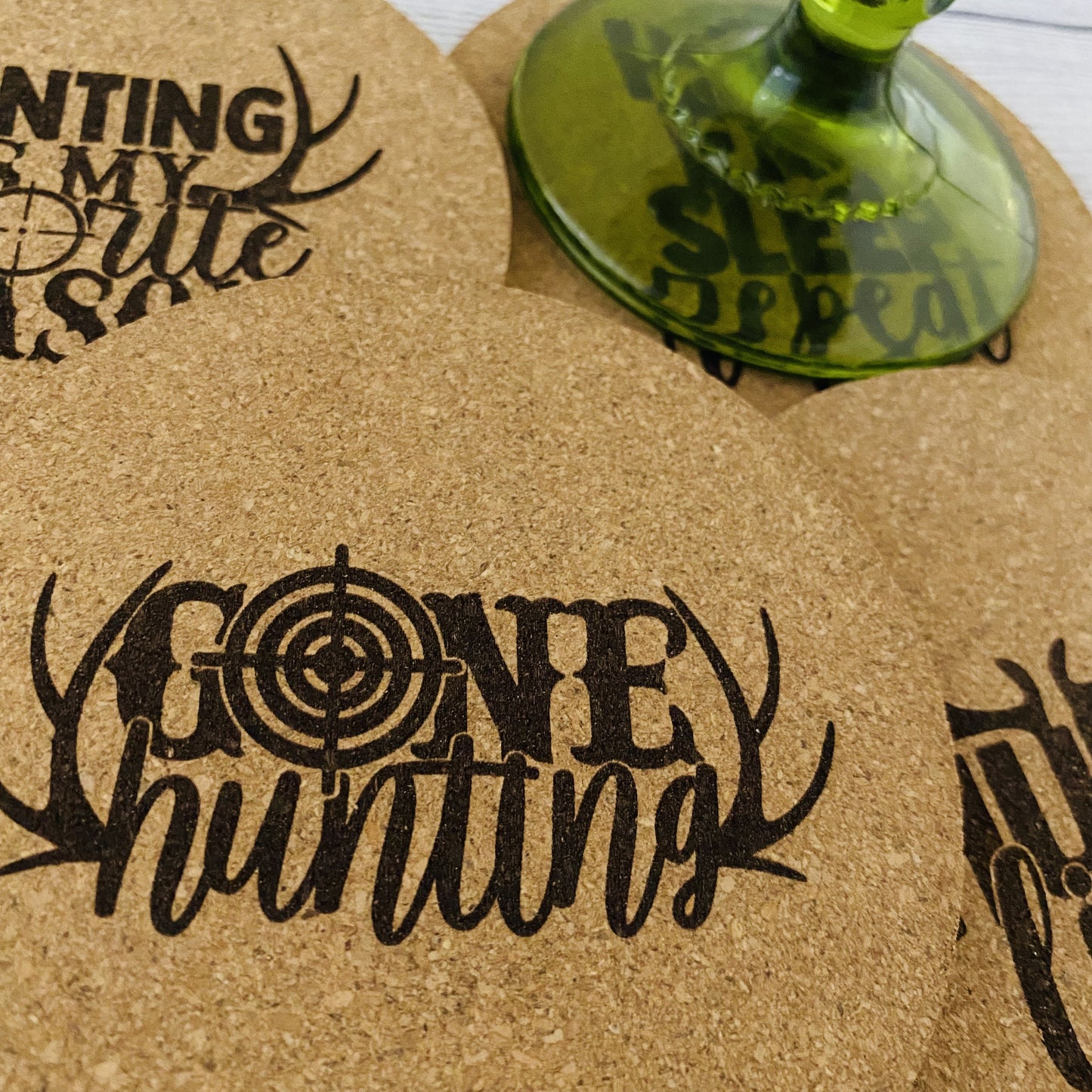Hunting Cork Coasters