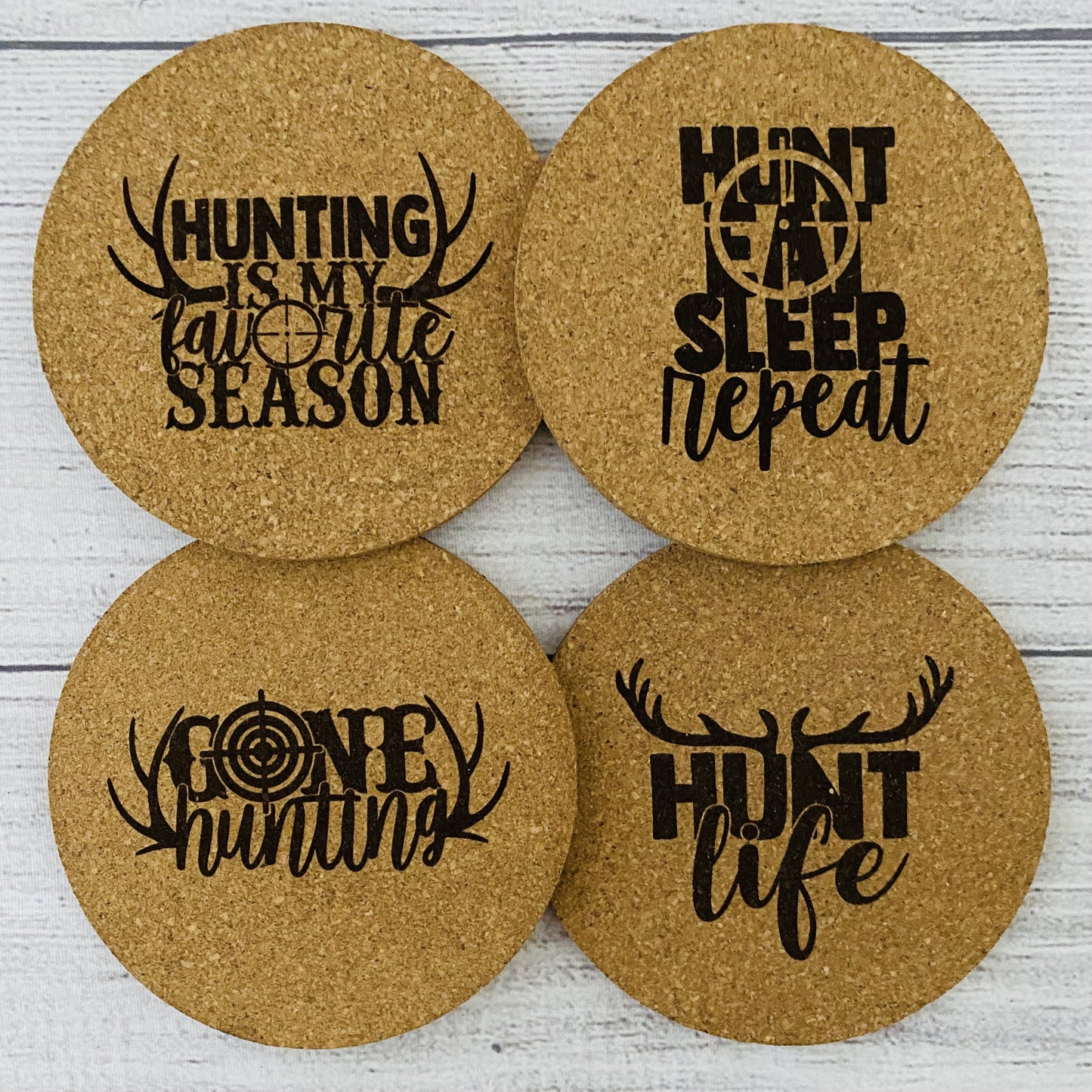 Hunting Cork Coasters
