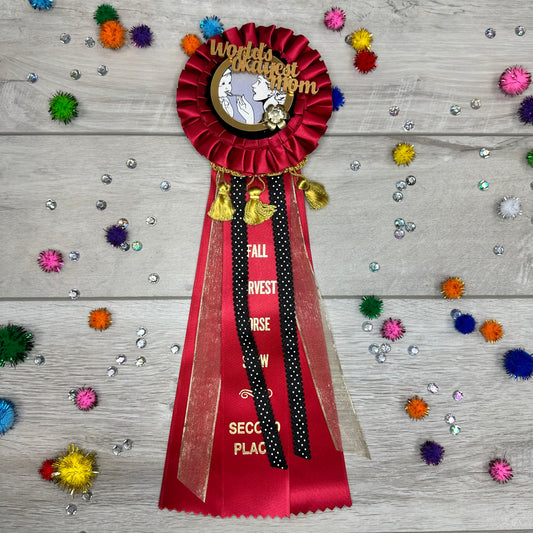 Okayest Mom Ribbon (Red)