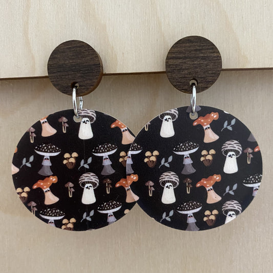 Mushroom Round Earrings