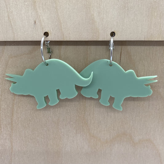 Triceratops Dinosaur Earrings