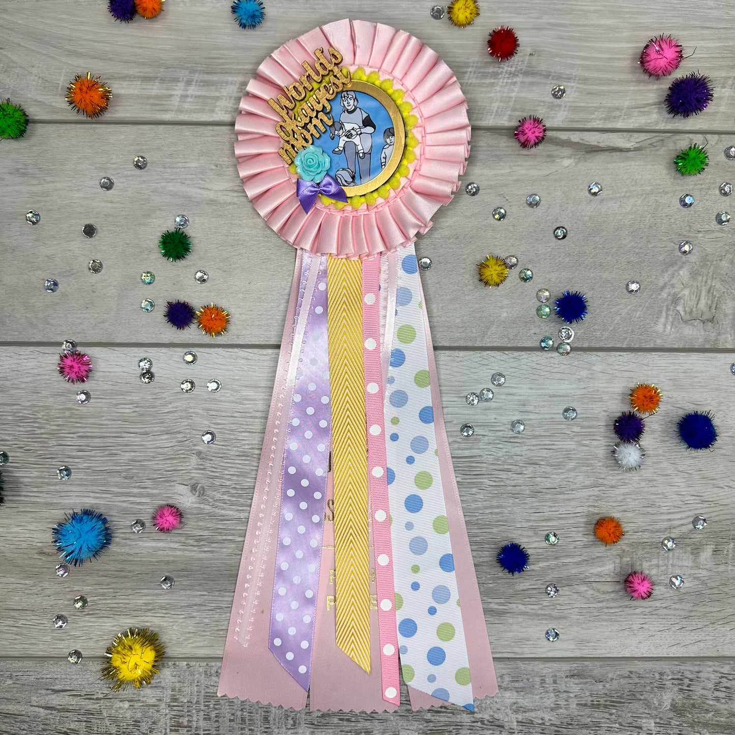Okayest Mom Ribbon (Pink)