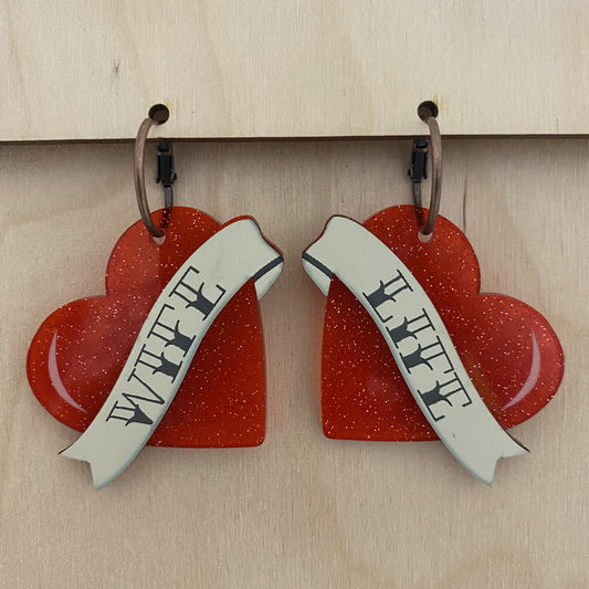 "Wife Life" Heart Earrings