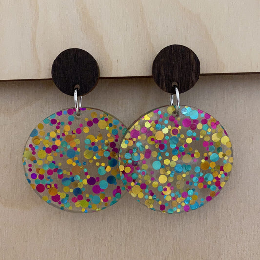 Glitter! Round Earrings