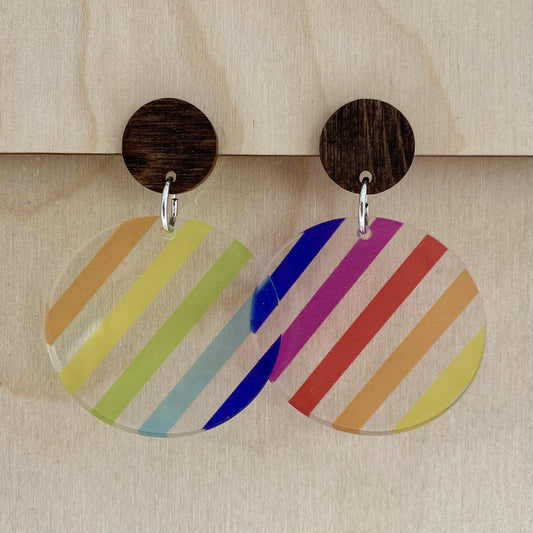 Rainbow Round Earrings
