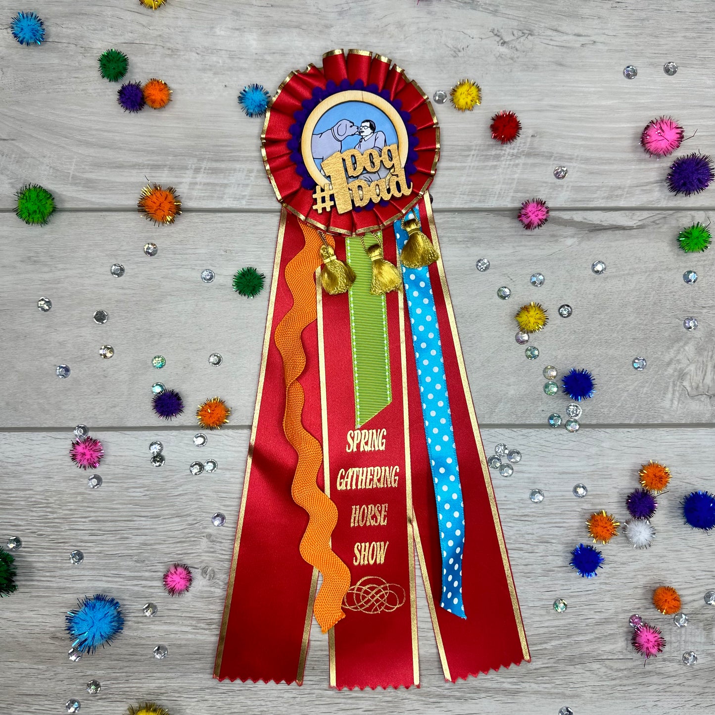 #1 Dog Dad Ribbon