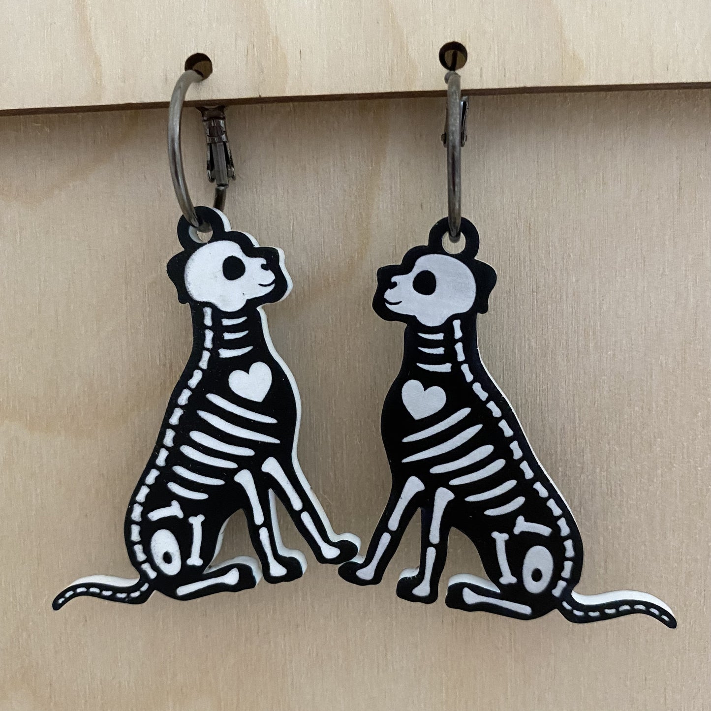 Skeleton "Big" Dog Earrings