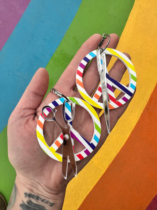 Crafty Peace Sign Earrings