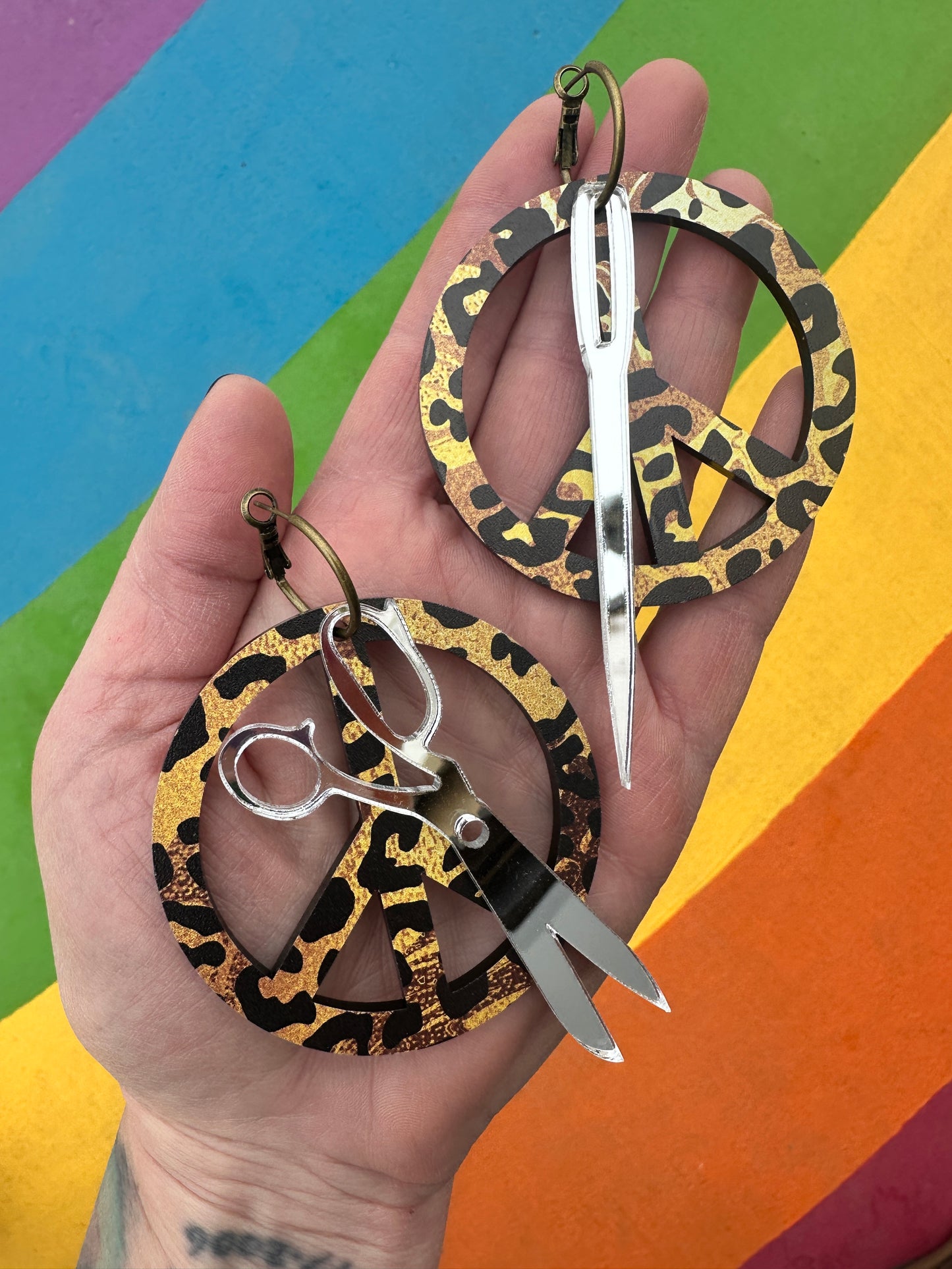 Crafty Peace Sign Earrings