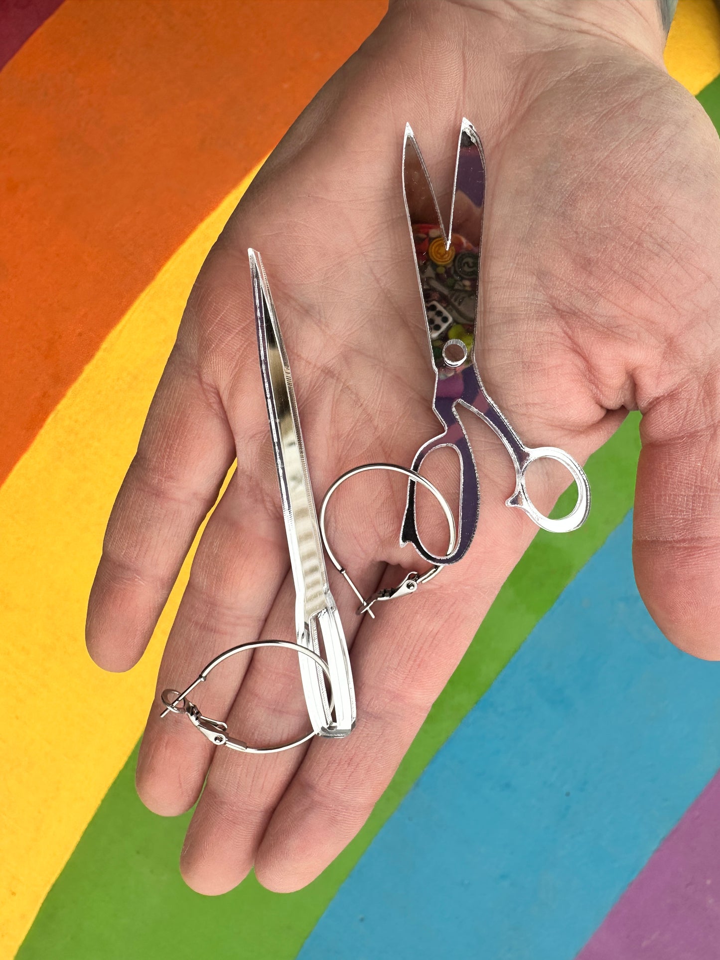 Scissor/Needle Earrings