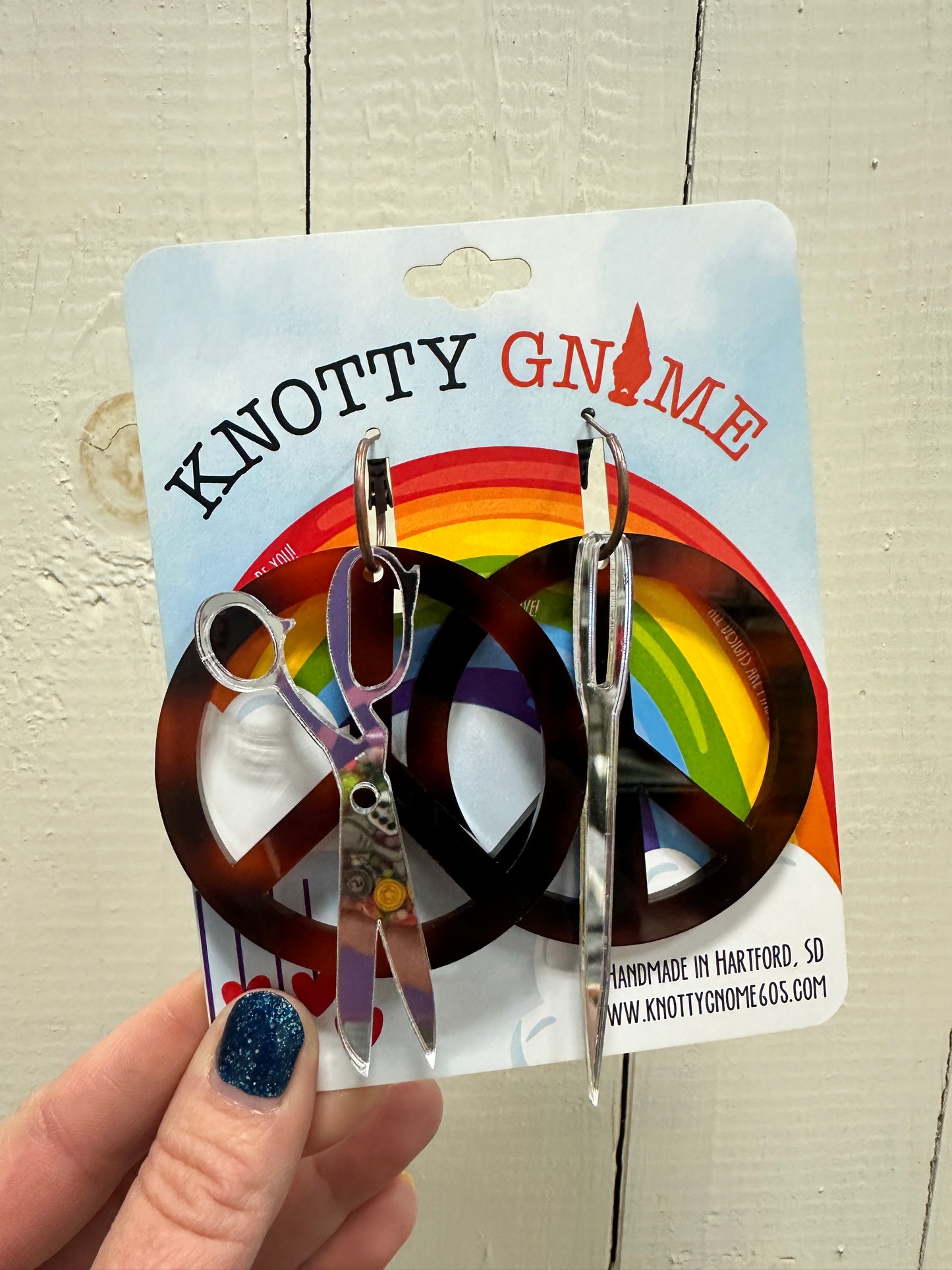 Crafty Peace Sign Earrings