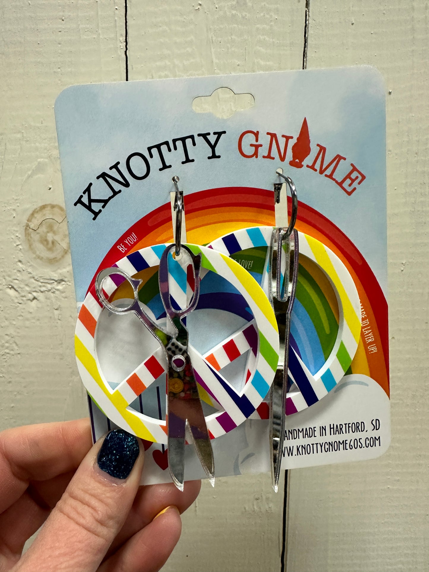 Crafty Peace Sign Earrings