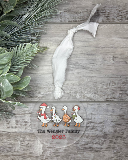 Christmas Goose Ornament