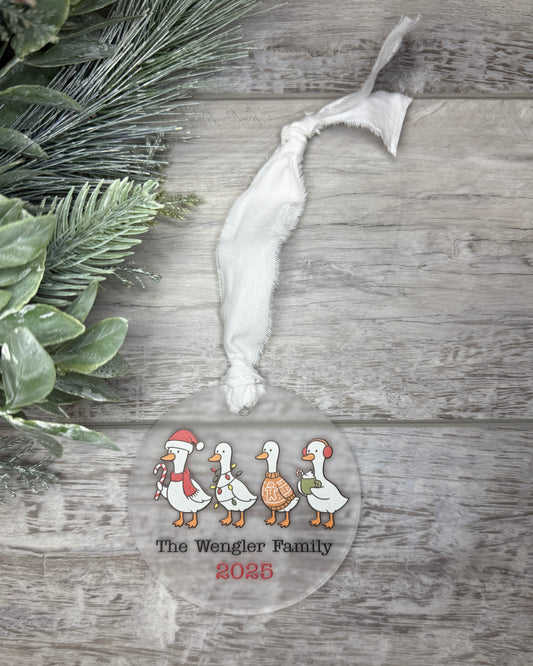 Christmas Goose Ornament