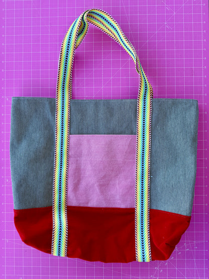 Rainbow Strap Tote Bag