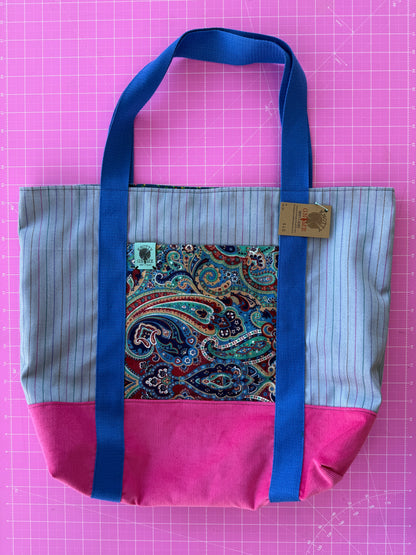 Paisley Pocket Tote Bag