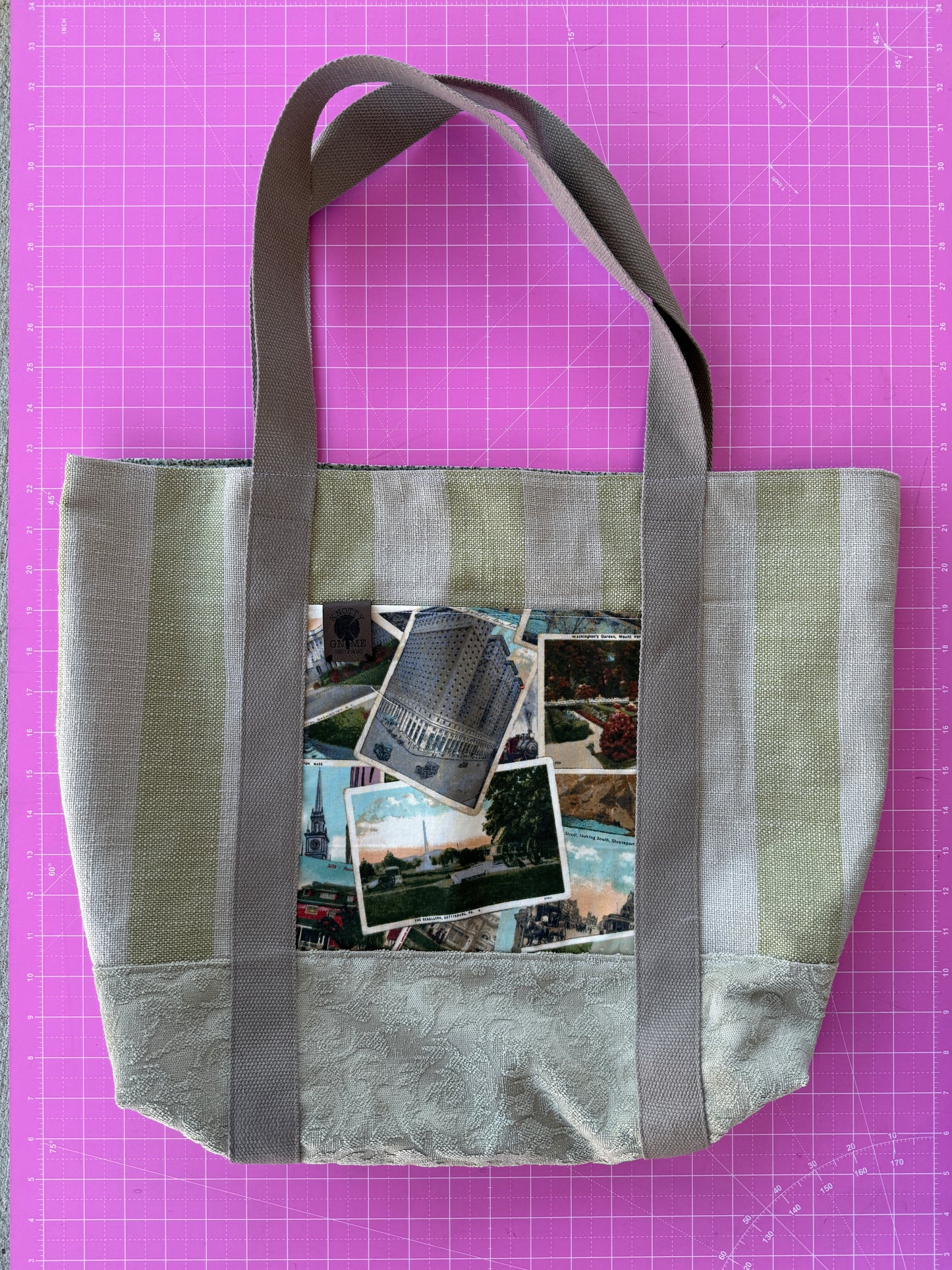 Postcard Pocket Tote Bag