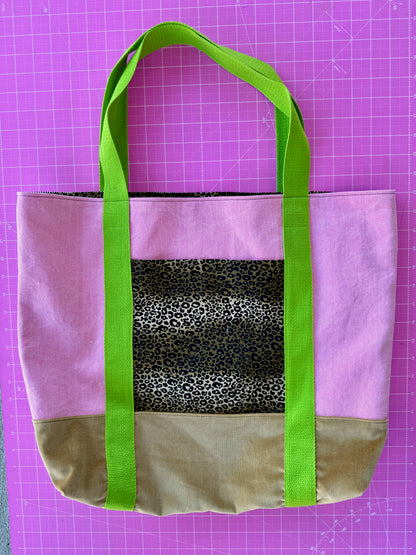 Pink Leopard Tote Bag