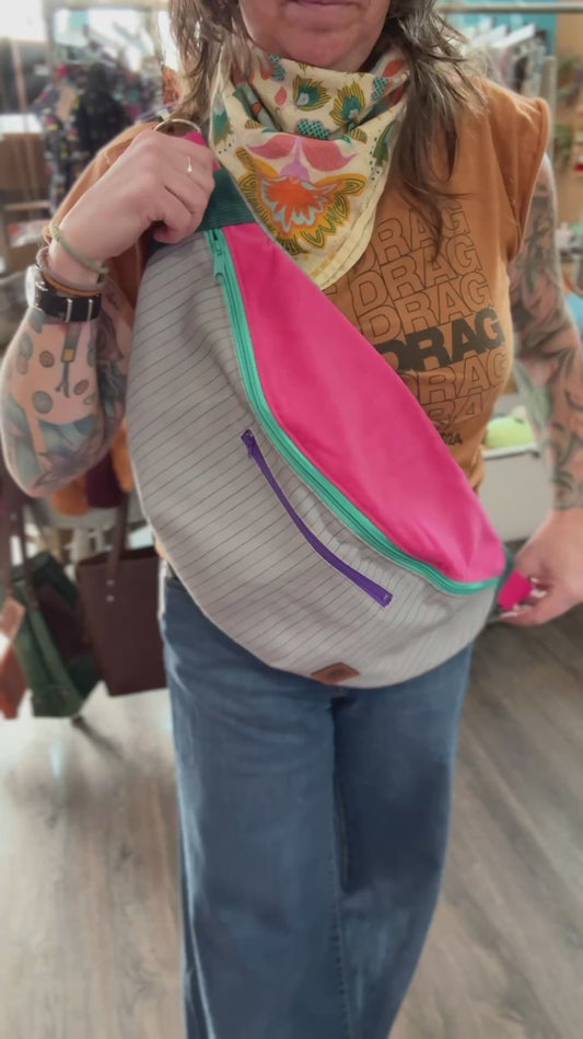 80s Colors Crossbody/Giant Bum Bag
