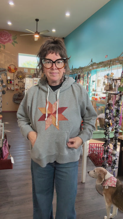 Quilt Star Sweatshirt - Gray