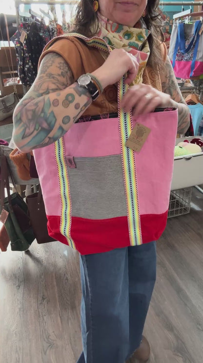 Rainbow Strap Tote Bag