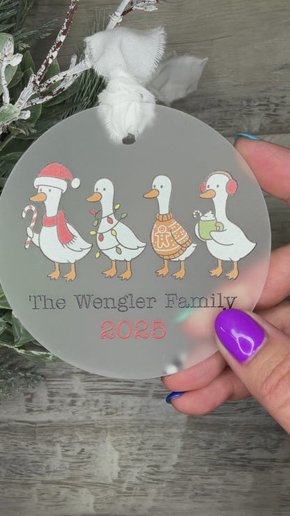 Christmas Goose Ornament