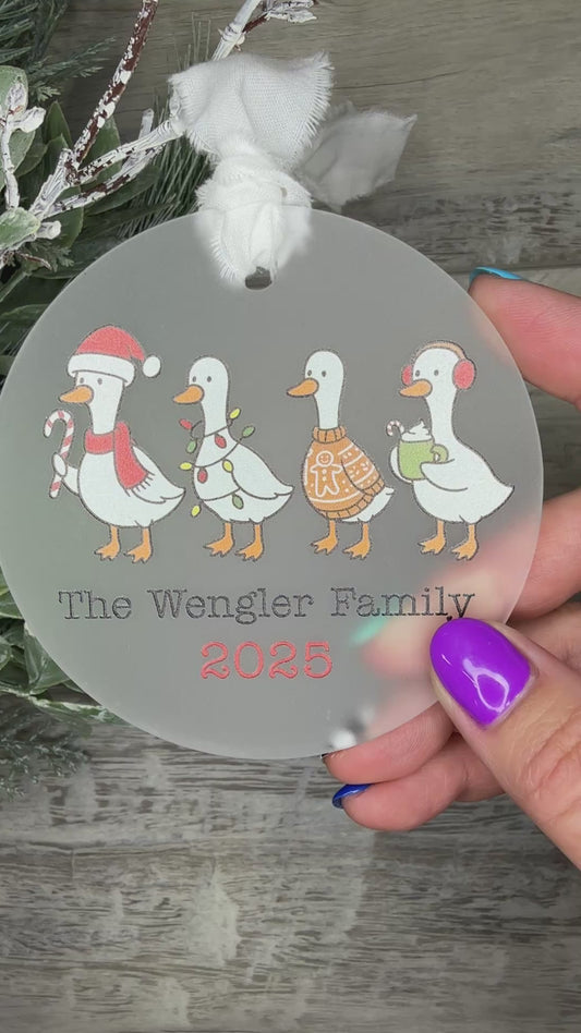Christmas Goose Ornament